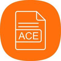ACE File Format Line Curve Icon Design vector