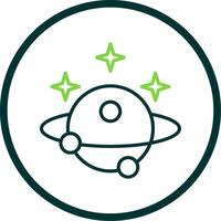 Astronomy Line Circle Icon Design vector