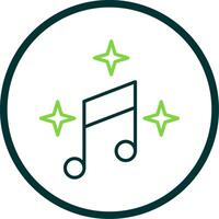 Music Line Circle Icon Design vector