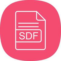 SDF File Format Line Curve Icon Design vector