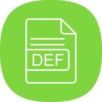 DEF File Format Line Curve Icon Design vector