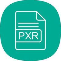 PXR File Format Line Curve Icon Design vector