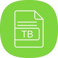 TB File Format Line Curve Icon Design vector