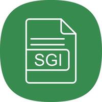 SGI File Format Line Curve Icon Design vector