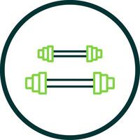 Weightlifting Line Circle Icon Design vector