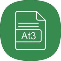 At3 File Format Line Curve Icon Design vector