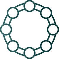 Tambourine Line Gradient Icon vector