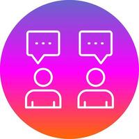 Mentor Line Gradient Circle Icon vector