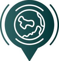 Earth Glyph Gradient Icon vector
