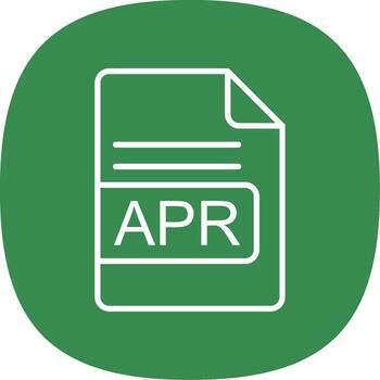 APR File Format Line Curve Icon Design vector