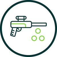 Paintbal Line Circle Icon Design vector