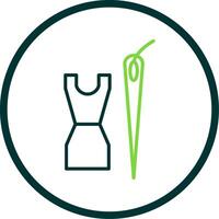 Dressmaking Line Circle Icon Design vector