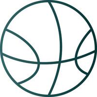 icono de gradiente de línea de baloncesto vector