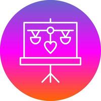 Training Line Gradient Circle Icon vector
