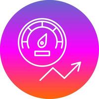 Performance Line Gradient Circle Icon vector