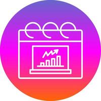 Schedule Line Gradient Circle Icon vector