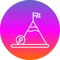 Boulder Line Gradient Circle Icon vector
