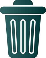 Dustbin Glyph Gradient Icon vector