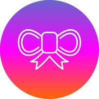Bow Line Gradient Circle Icon vector