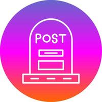 Post Line Gradient Circle Icon vector