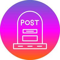 Post Line Gradient Circle Icon vector