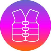 Vest Line Gradient Circle Icon vector