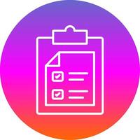 Passed Line Gradient Circle Icon vector