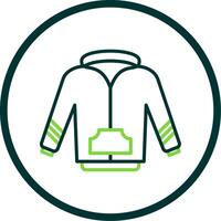 Hoodie Line Circle Icon Design vector