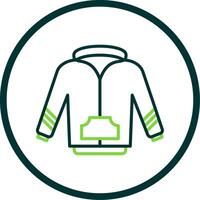 Hoodie Line Circle Icon Design vector