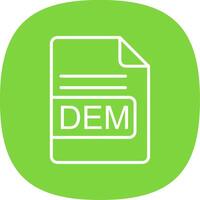 DEM File Format Line Curve Icon Design vector