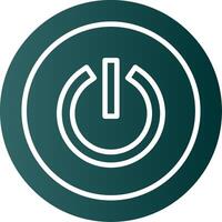 Power Button Glyph Gradient Icon vector