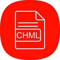 CHML File Format Line Curve Icon Design vector