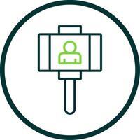 Vlogger Line Circle Icon Design vector