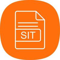 SIT File Format Line Curve Icon Design vector