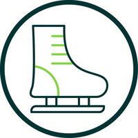 Ice Skating Line Circle Icon Design vector