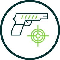 Shooting Line Circle Icon Design vector