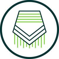 Poncho Line Circle Icon Design vector