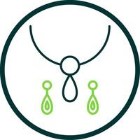 Jewelry Line Circle Icon Design vector