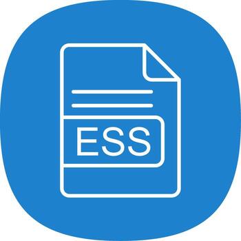 ESS File Format Line Curve Icon Design vector