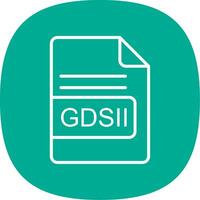 GDSII File Format Line Curve Icon Design vector