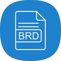 BRD File Format Line Curve Icon Design vector