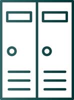 Lockers Line Gradient Icon vector