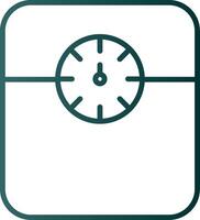 Weight Scale Line Gradient Icon vector