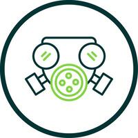 Mask Line Circle Icon Design vector