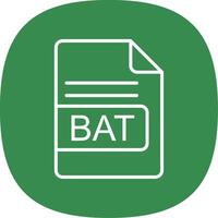 BAT File Format Line Curve Icon Design vector