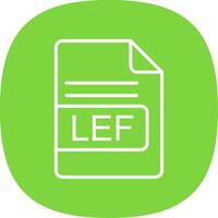 LEF File Format Line Curve Icon Design vector