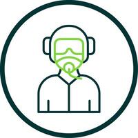 Pilot Line Circle Icon Design vector