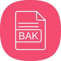 BAK File Format Line Curve Icon Design vector