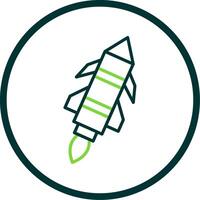 Missile Line Circle Icon Design vector