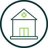 Building Line Circle Icon Design vector
